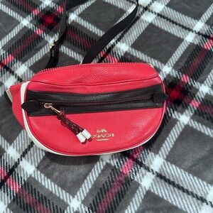 Coach Red Leather Crossbody Bag